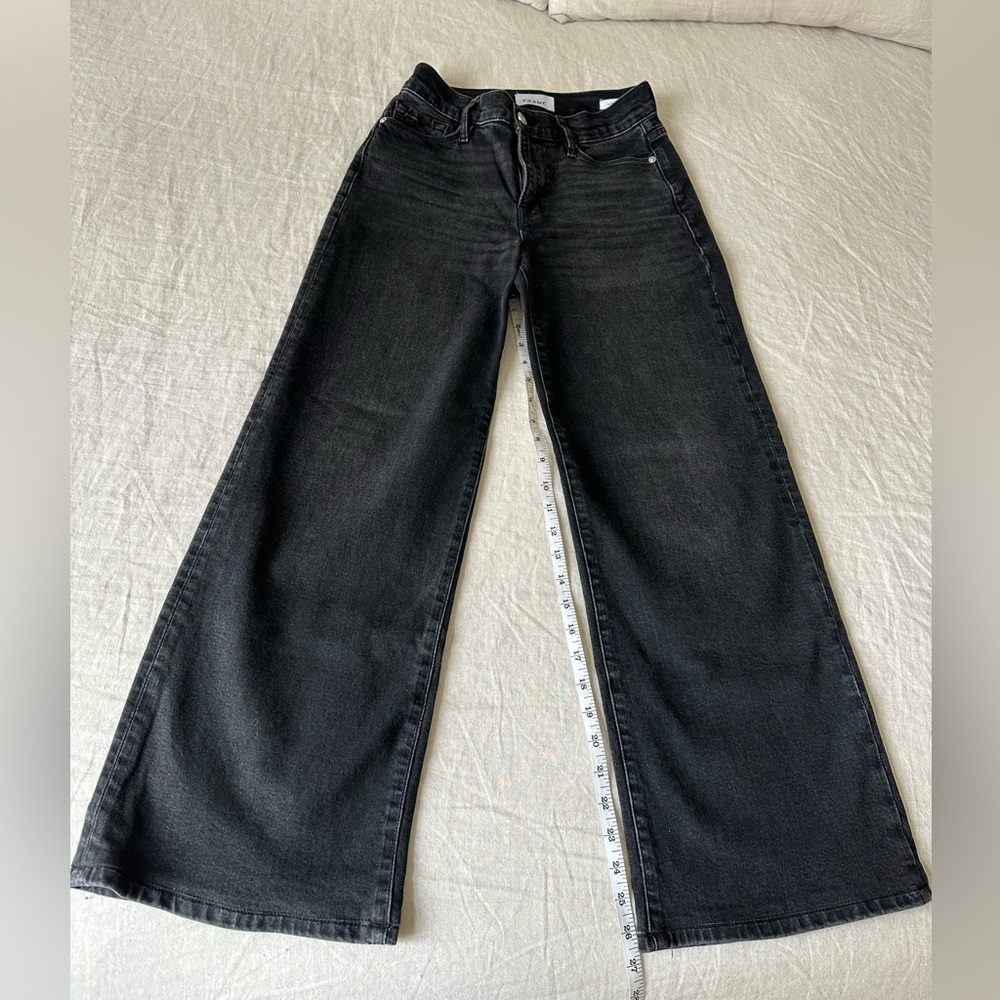 Black Flare Wide-Leg Jeans High Waist